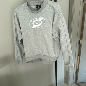 Adidas Carolina Hurricanes Women's Light Gray Crew Neck crewneck